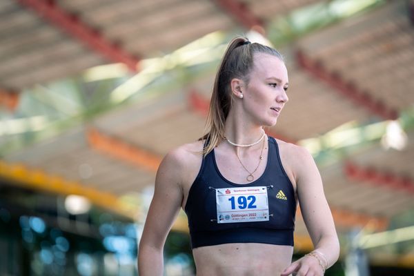 Kira Wittmann (LG Goettingen) im Dreisprung am 02.07.2022 waehrend den NLV+BLV Leichtathletik-Landesmeisterschaften im Jahnstadion in Goettingen (Tag 1)